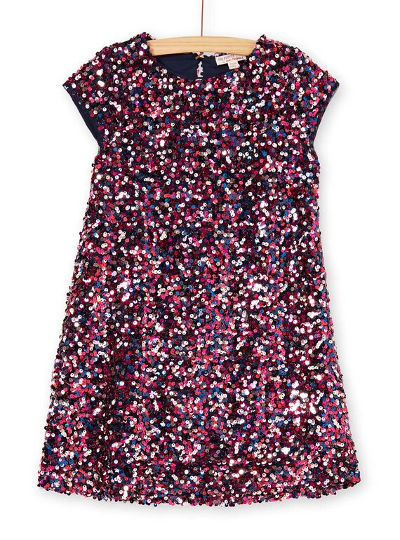 Robe manches courtes à sequins multicolore KANOROB1 / 20W901Q2ROB070